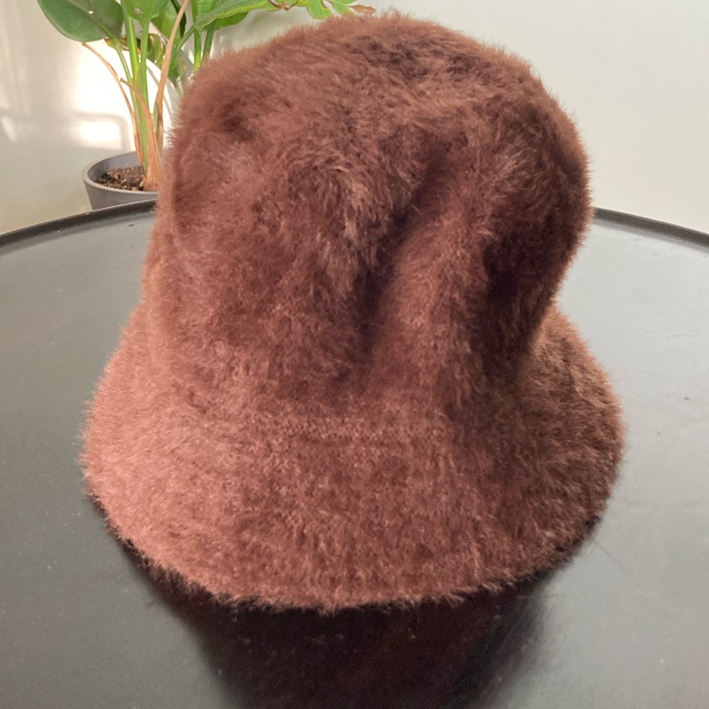 Brown Faux Fur Bucket Hat